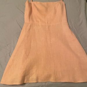 Reformation pink linen dress square neck small 4